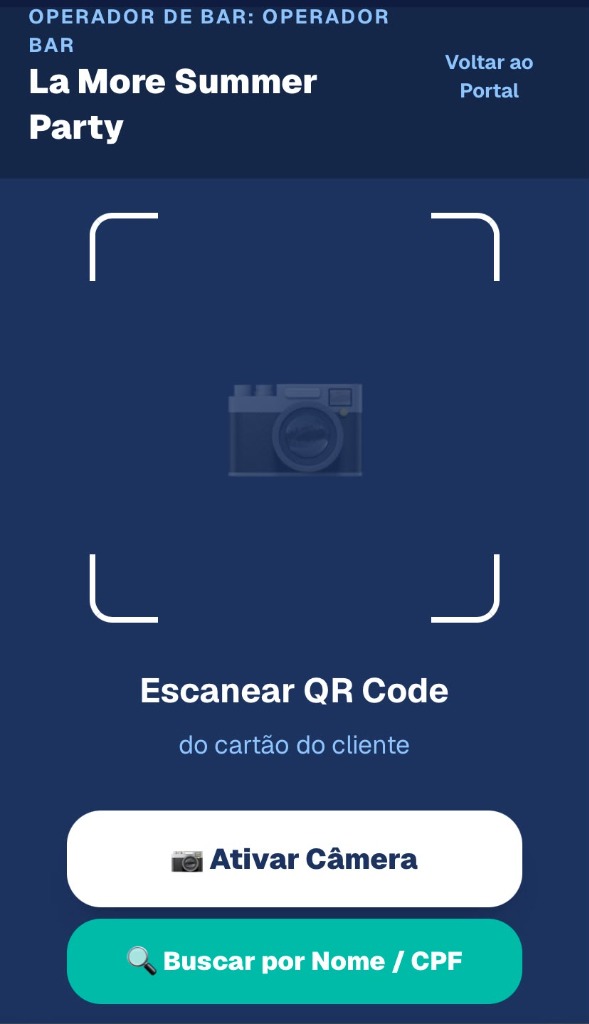 App do Operador de Bar - Leitor de QR Code